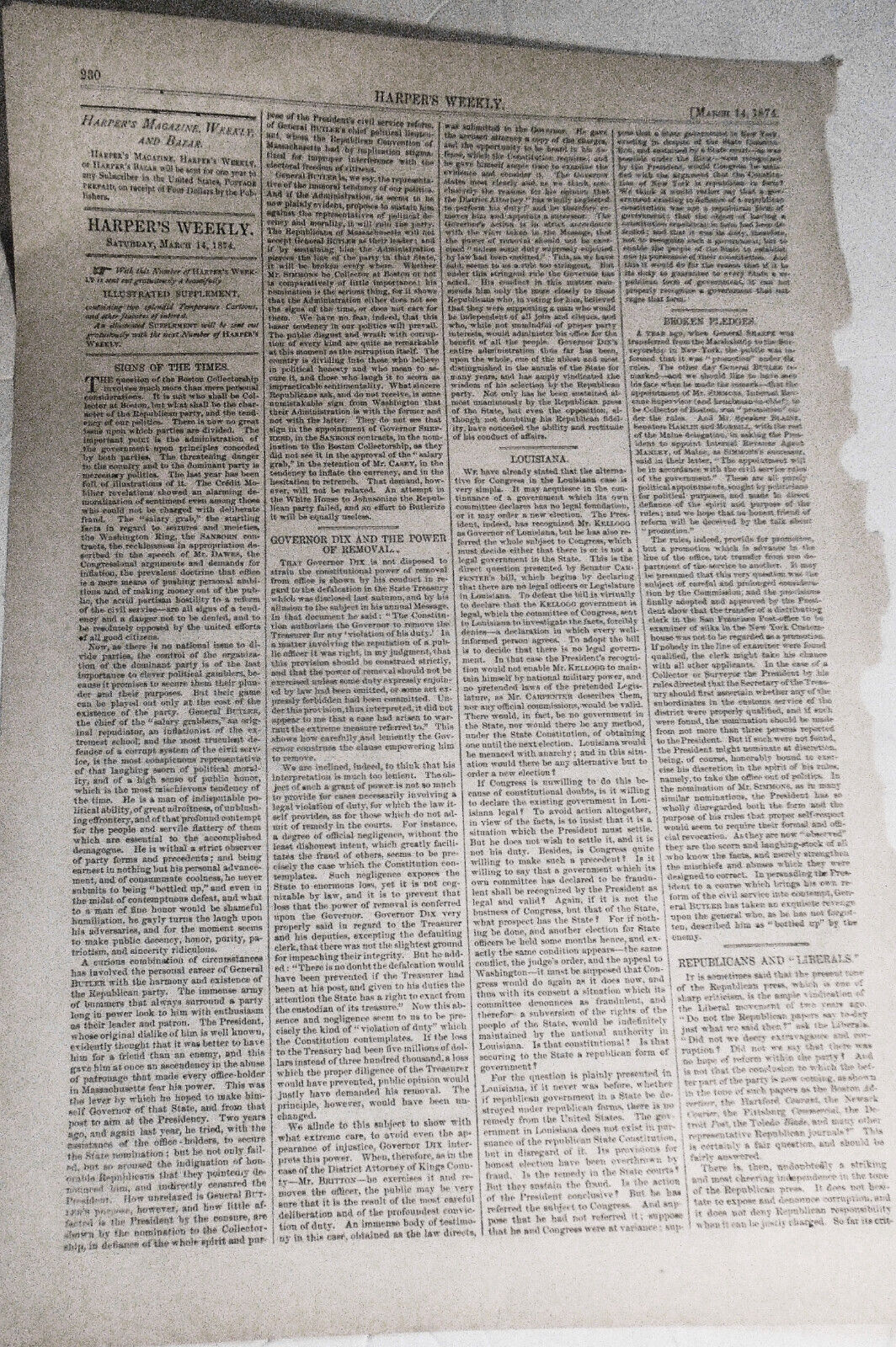Colored Rule in a Reconstructed (?) State, by Thomas Nast. Harper's Weekly, 1874