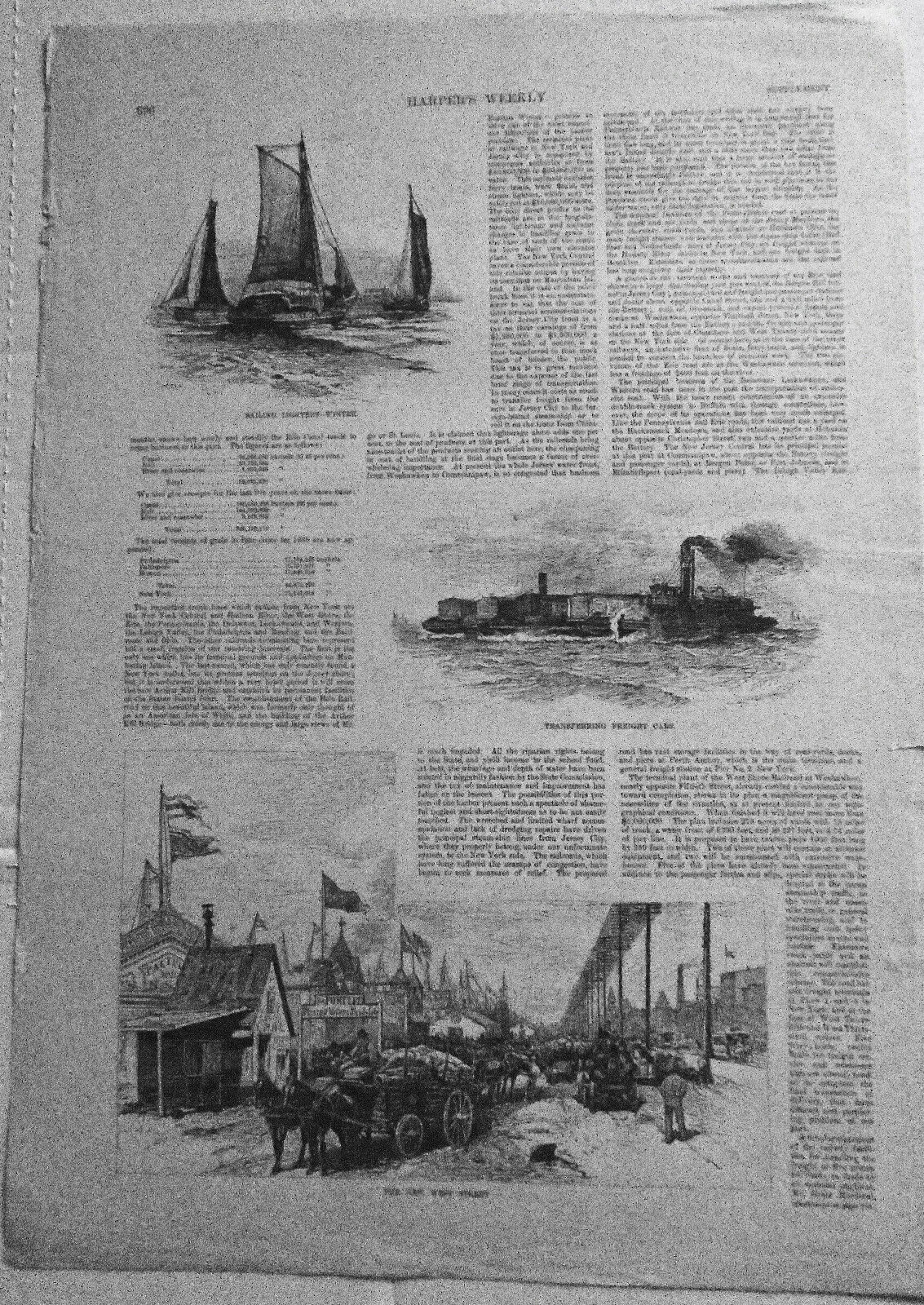 Terminal Facilities Of New York By Ferris. Harper's Weekly Aug 31, 1889. 4 Pages