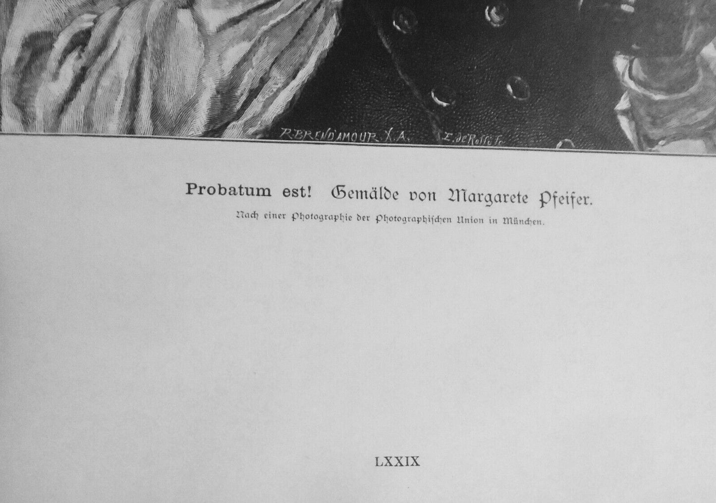 Probatum est! - by Margarete Pfeifer - 1886 original antique print