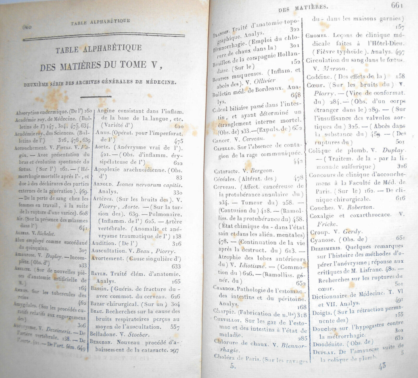 1834 Archives Generales De Medecine, Journal Complementaire Des Sciences Medical