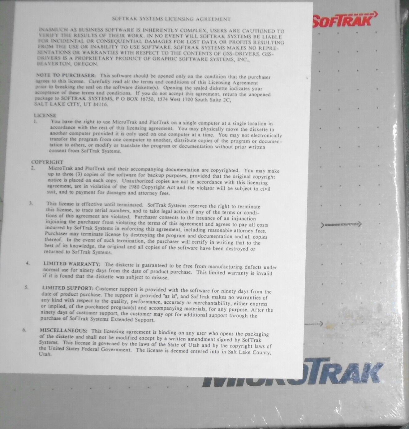 MicroTrak, by SofTrak - Brand new, sealed - for IBM PCs - Critical Path Method