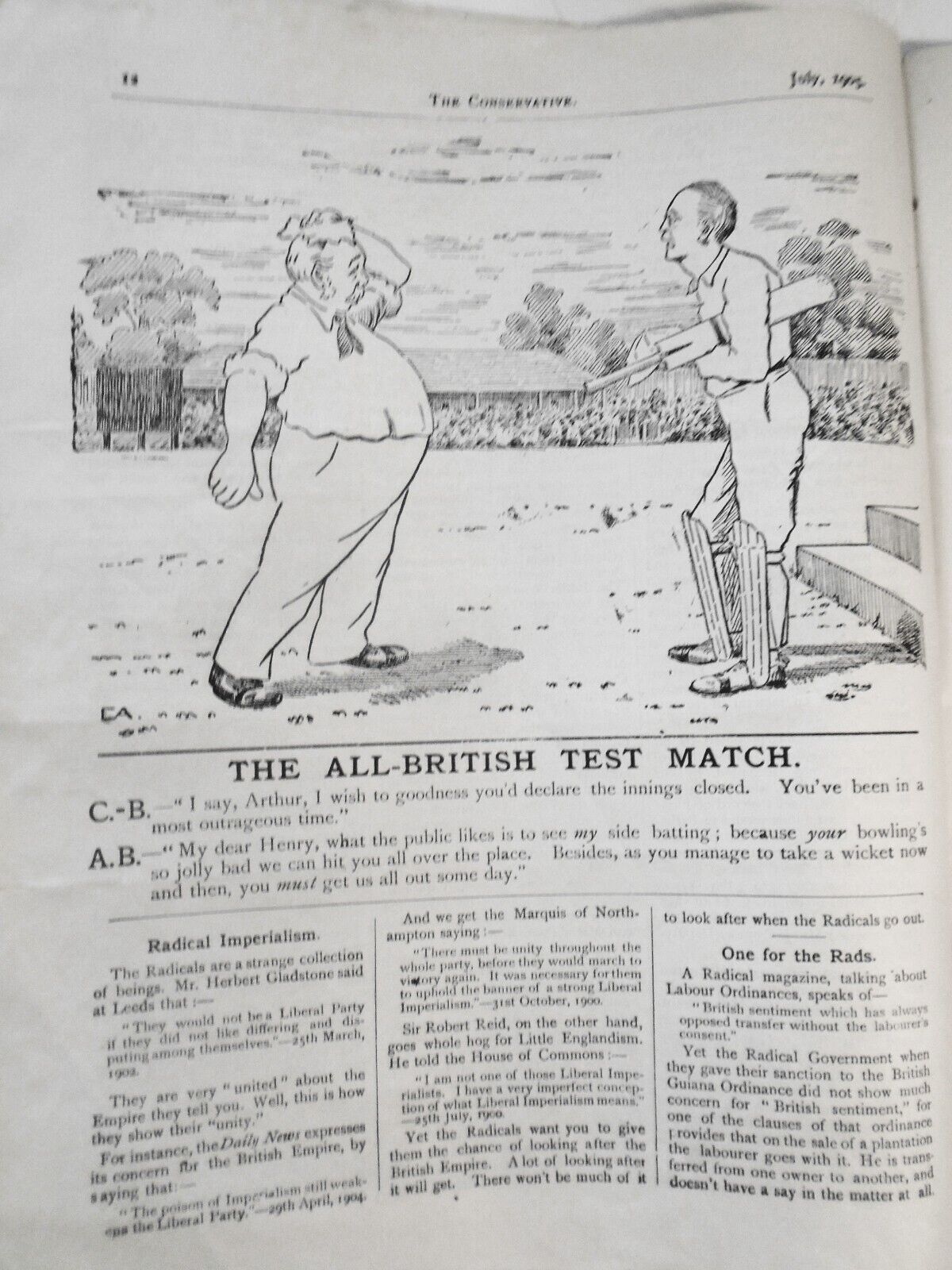 1905 West Somerset Liberal vs. Conservative dueling Publications July '05