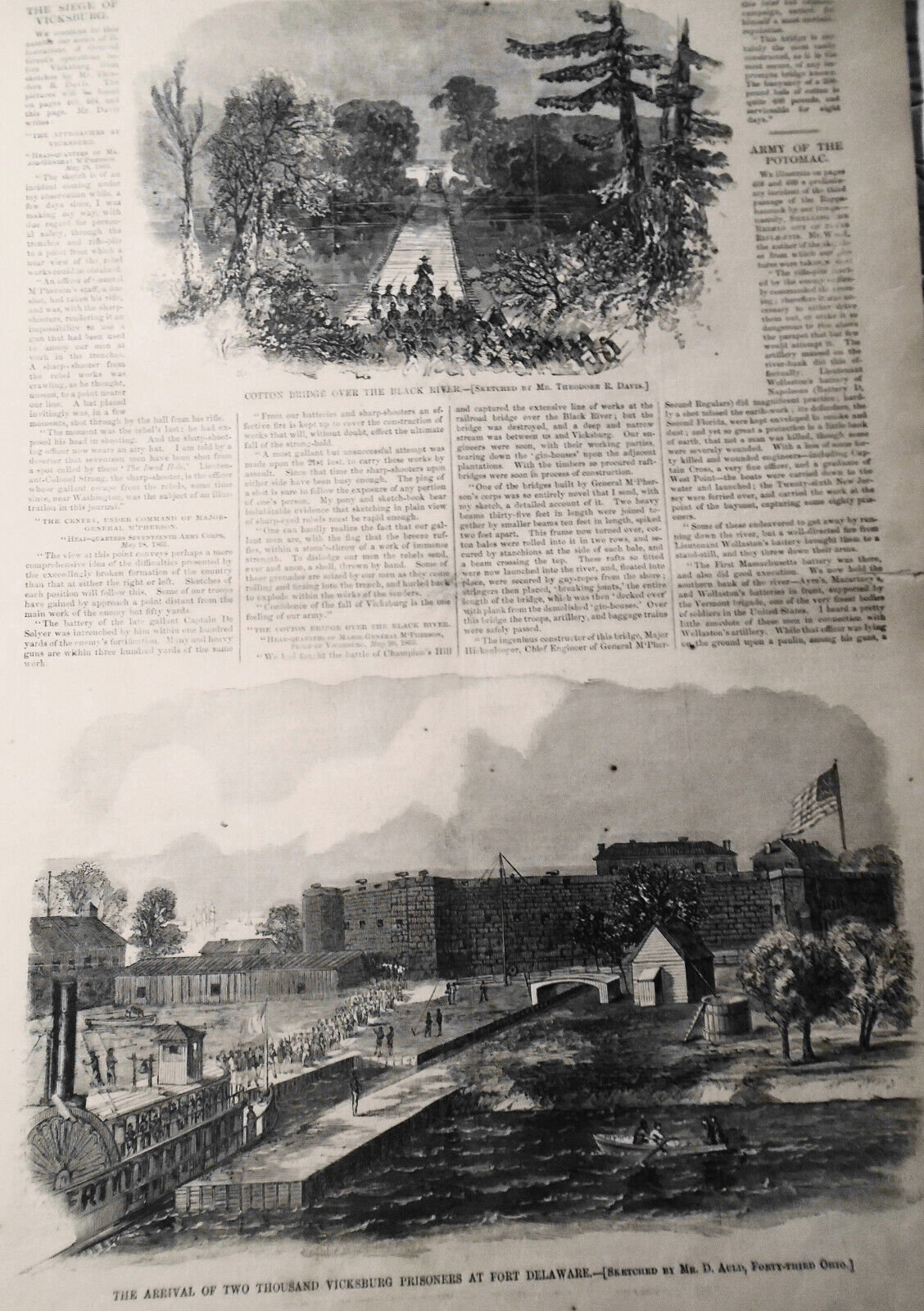 Harper's Weekly June 27, 1863 - Civil War reports / Map of Theatre of Operations