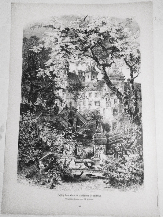 Schloß Lauenstein im sächsischen Müglitzthal, by R. Puttner -- 1882