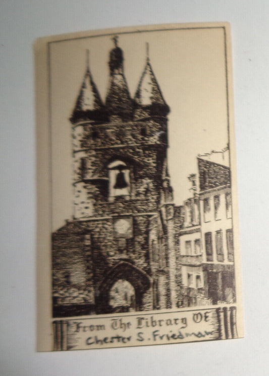 Chester S. Friedman Ex Libris Bookplate - 1930's