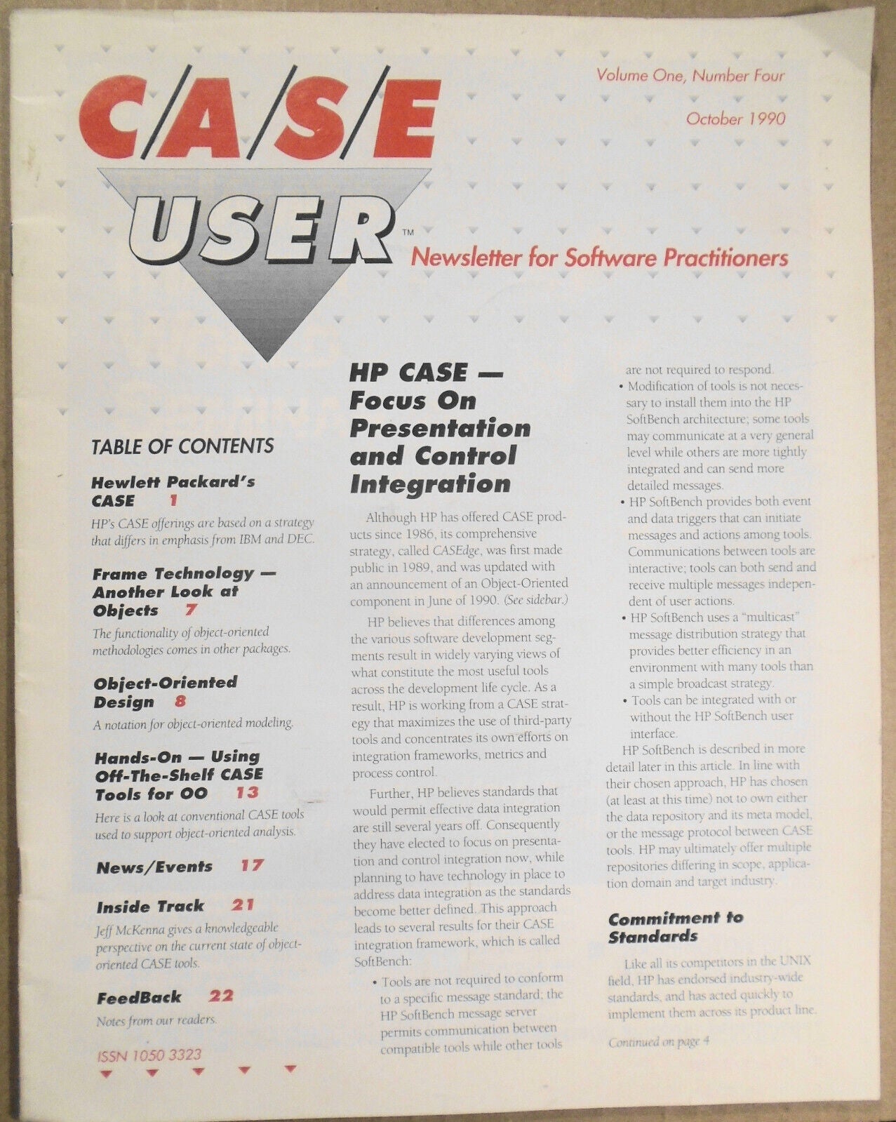 CASE User, October 1990 - Newsletter for Software Practitioners