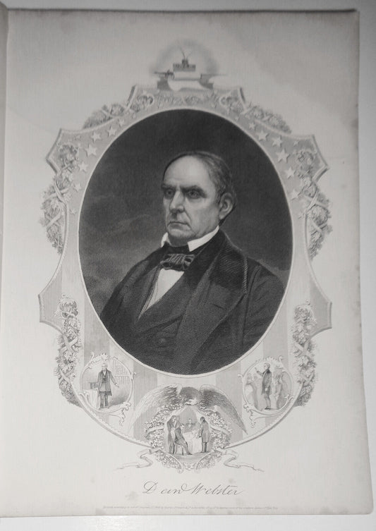 1858 Daniel Webster - Engraved portrait