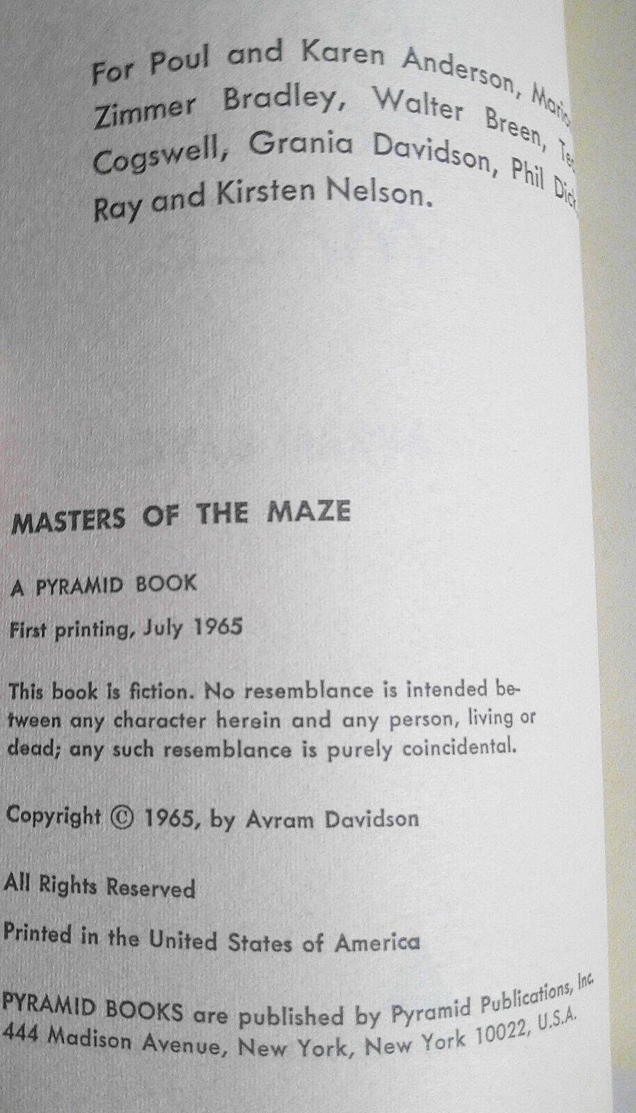 6 vintage science fiction first printing paperbacks lot