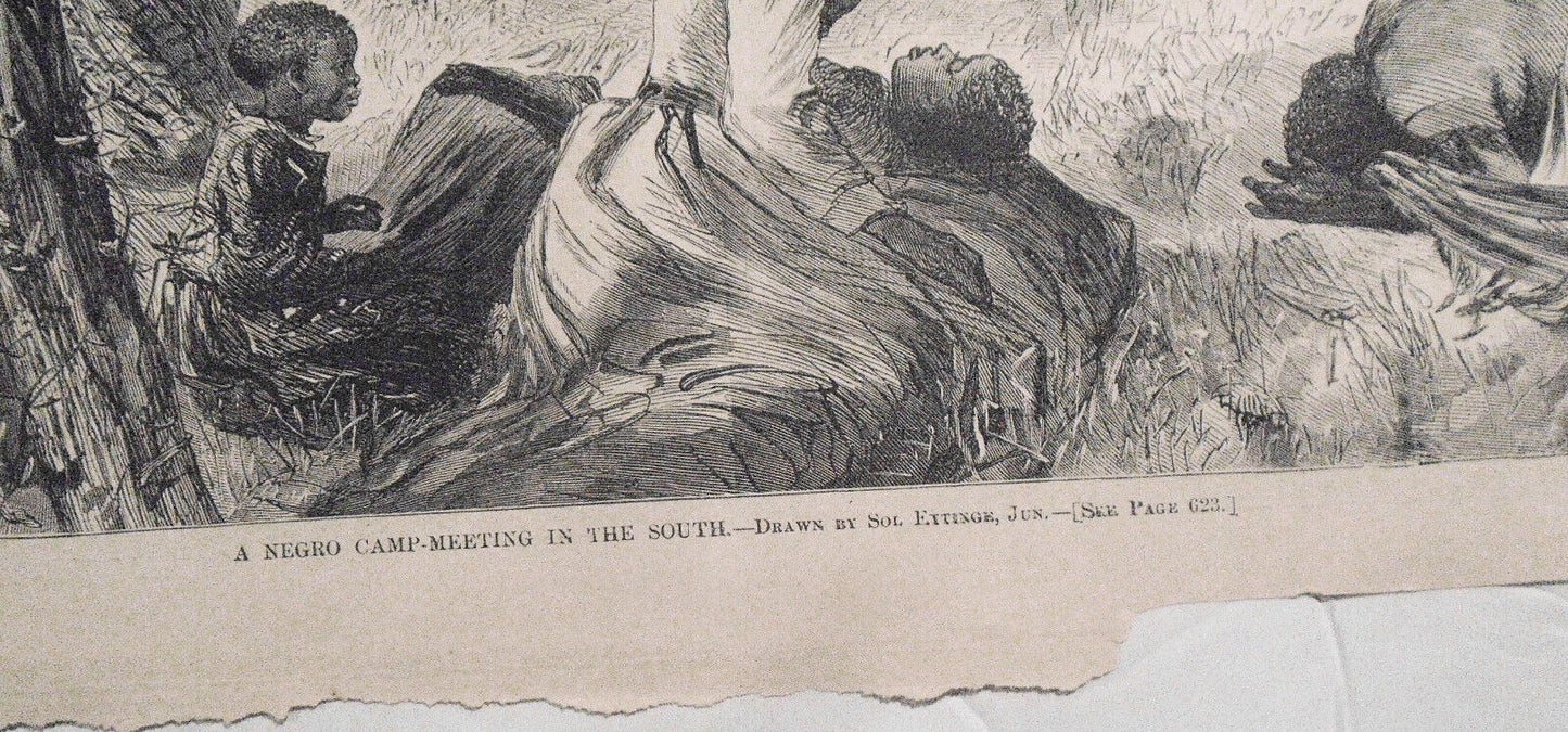 A Negro Camp Meeting in the South by S. Eytinge. Harper's Weekly August 10, 1872