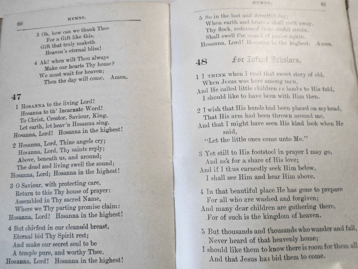 1895 The Sunday School Chorister, Words Only. Hardcover.