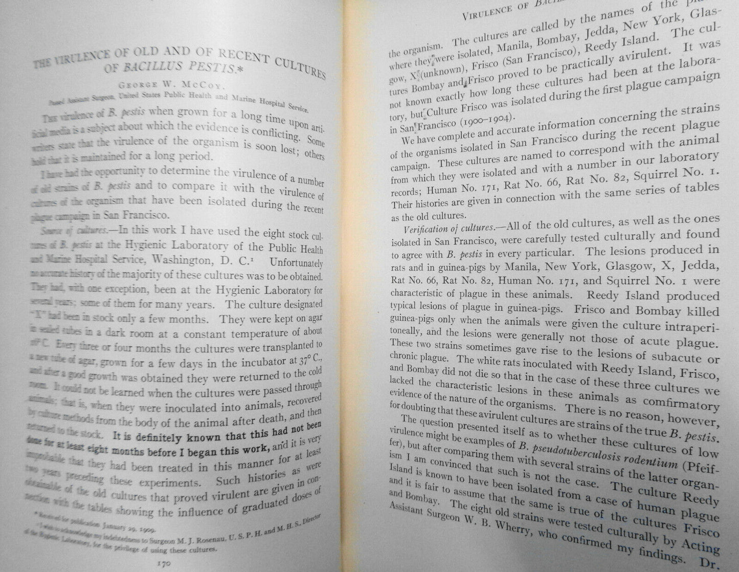 The Journal of Infectious Diseases. Volume 6, 1909. Original.