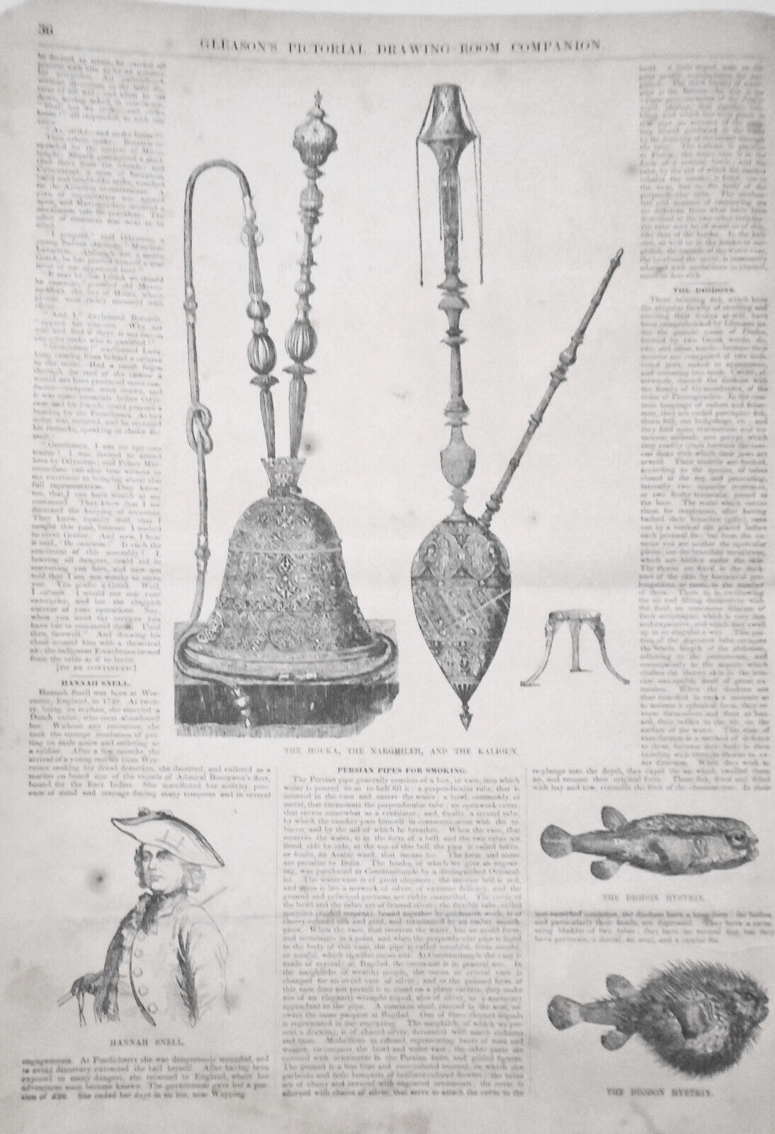 Gleason's Pictorial January 21, 1854 - Benjamin Franklin; National costumes, etc