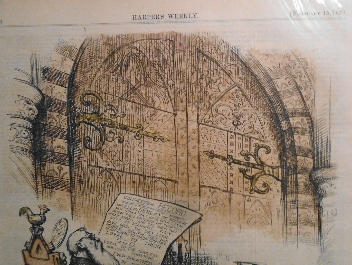 Southern Claims by Thomas Nast - Harper's Weekly February 15, 1879. Hand-colored