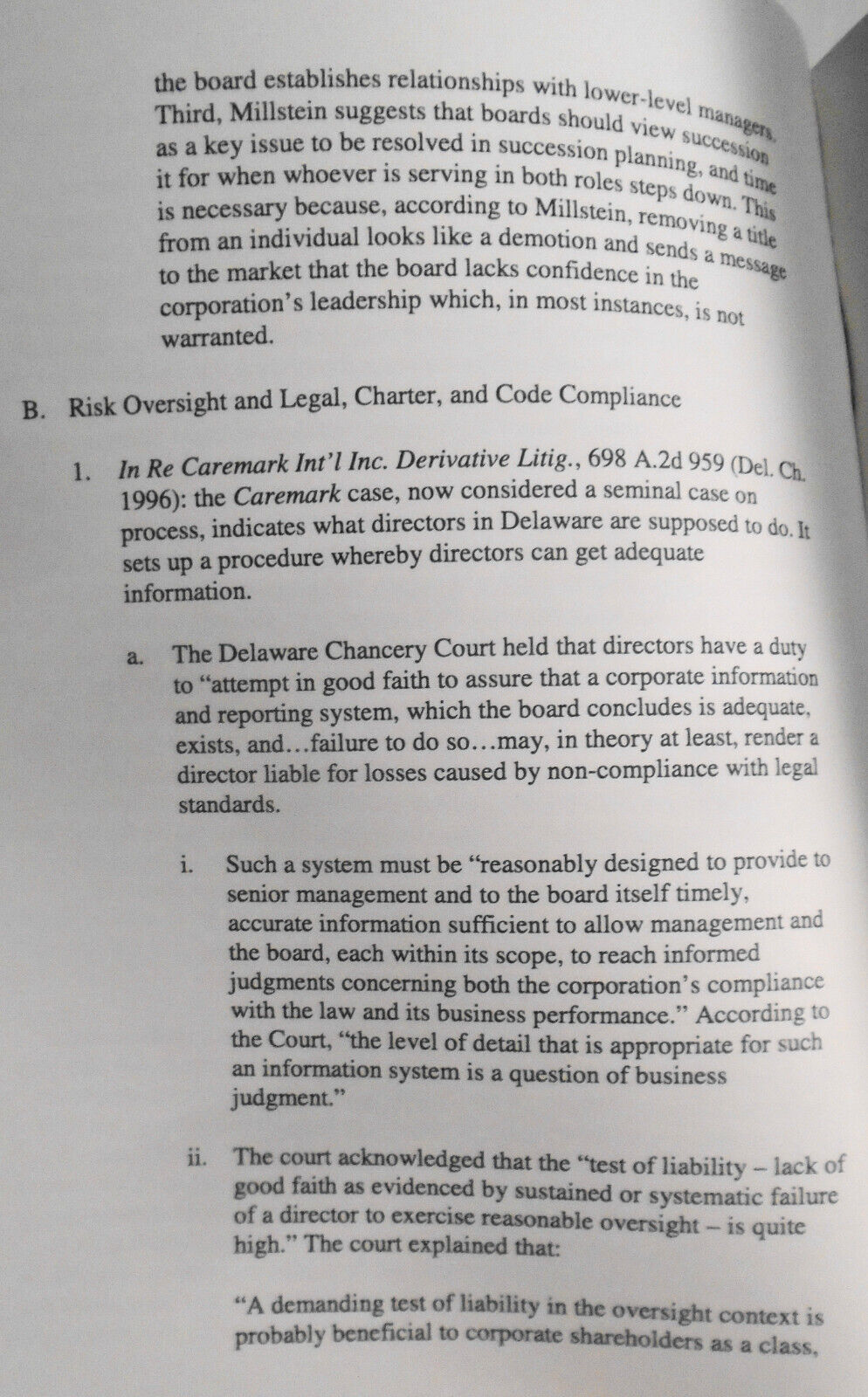 Corporate Governance Digest, by Ralph C. Ferrara & Jennifer C. Argabright. 2005.