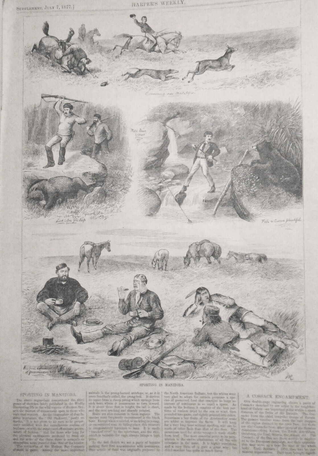 Harper's Weekly July 7, 1877 - Manhattan Abattoir; Foully Murdered; Russia Turk