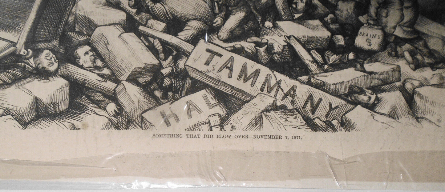 Something That Did Blow Over, by Thomas Nast - Harper's Weekly November 25, 1871