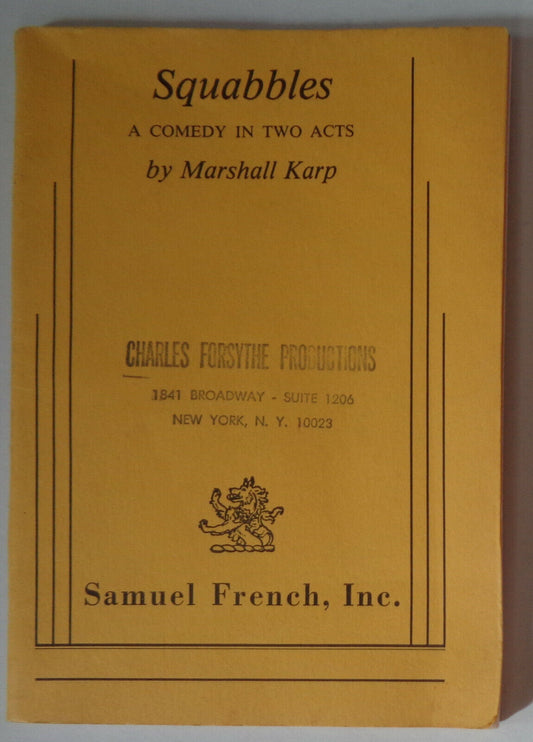 Squabbles : a comedy in two acts, by Marshall Karp. 1983