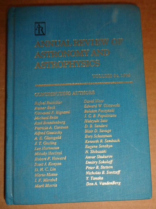 Annual Review of Astronomy and Astrophysics 1996