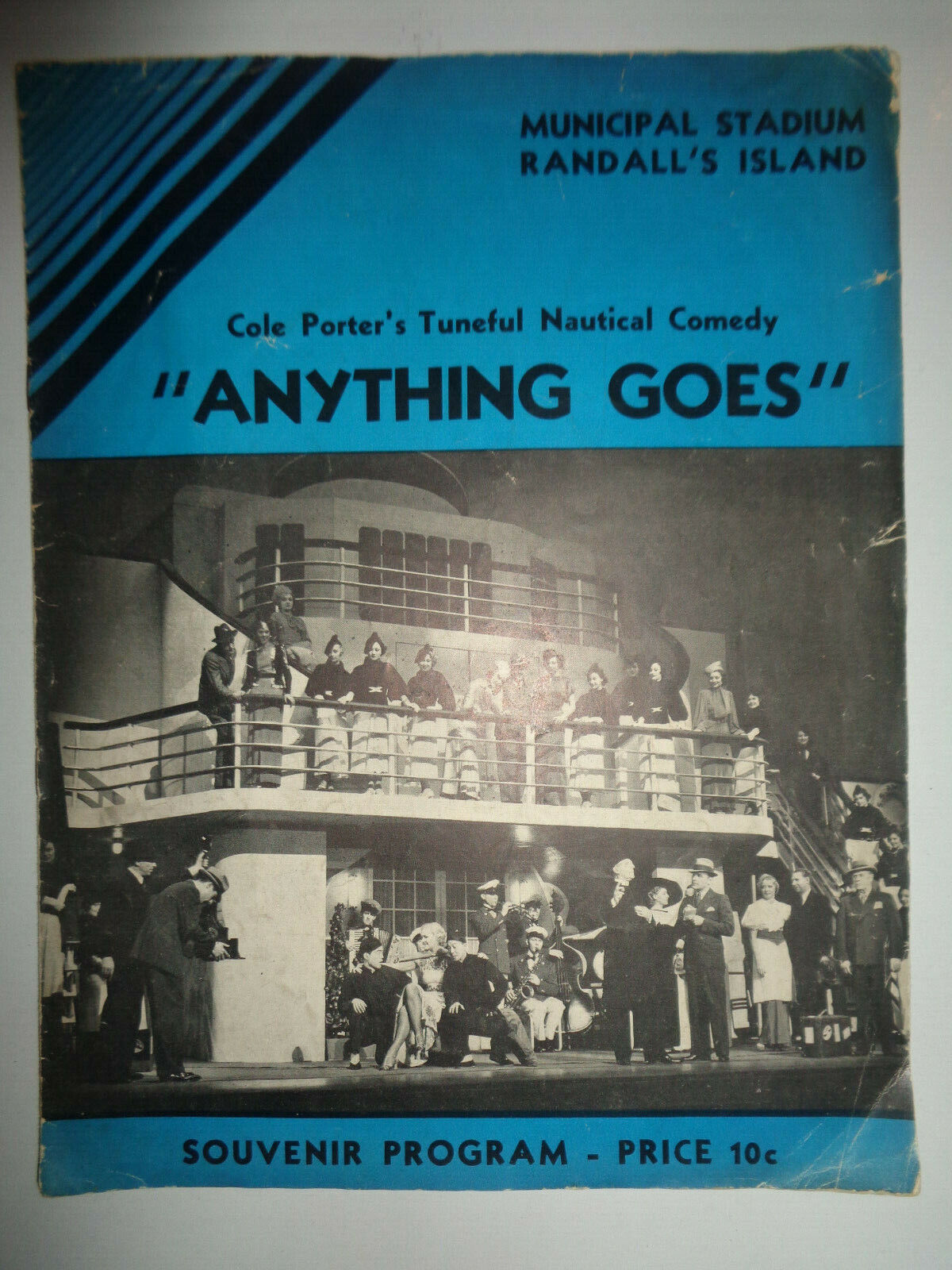 "ANYTHING GOES" - SOUVENIR PROGRAM - 1938 RANDALL'S ISLAND: MUNICIPAL STADIUM NY