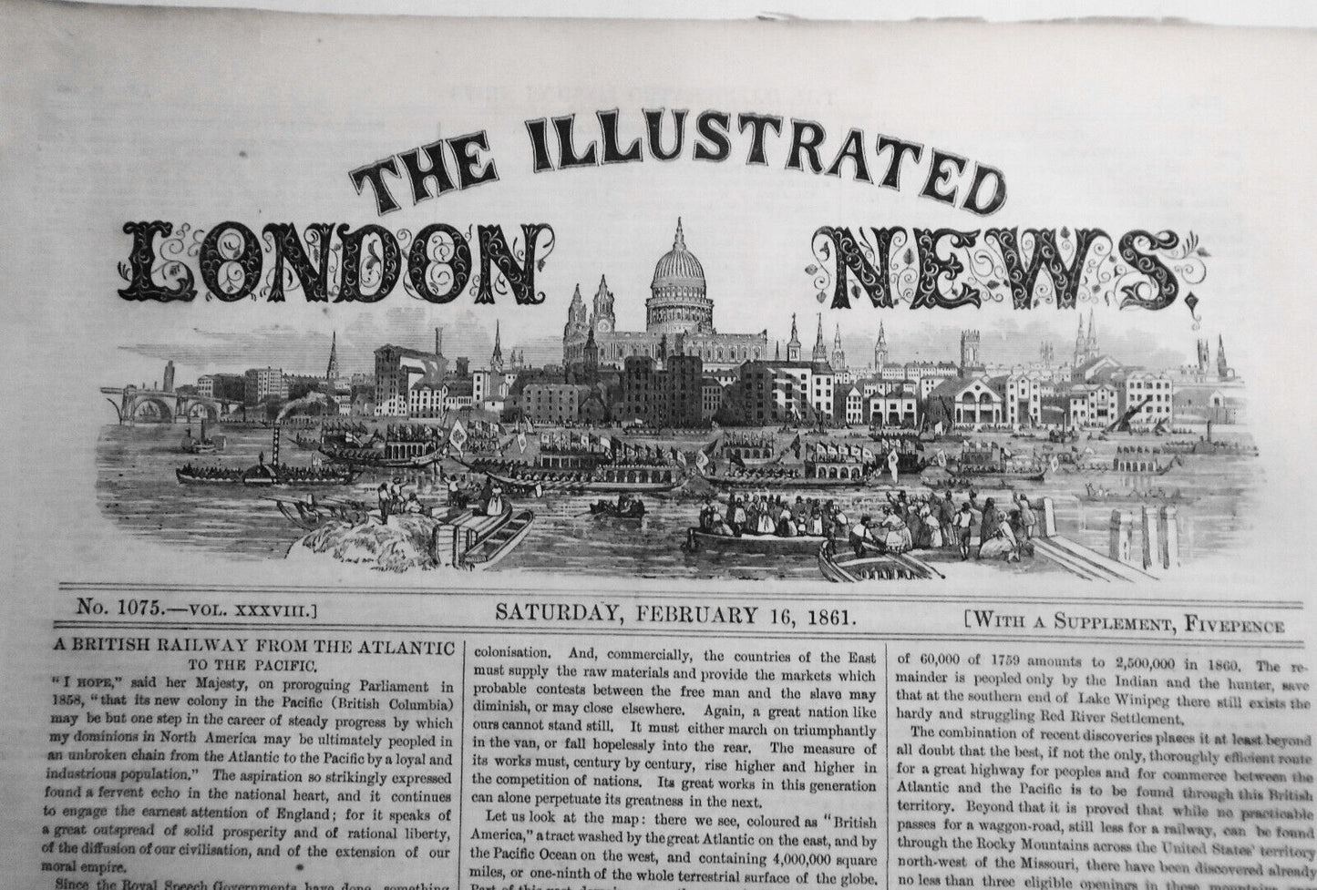 Slave Auctions in Richmond Virginia - Illustrated London News 2/16/1861 Complete