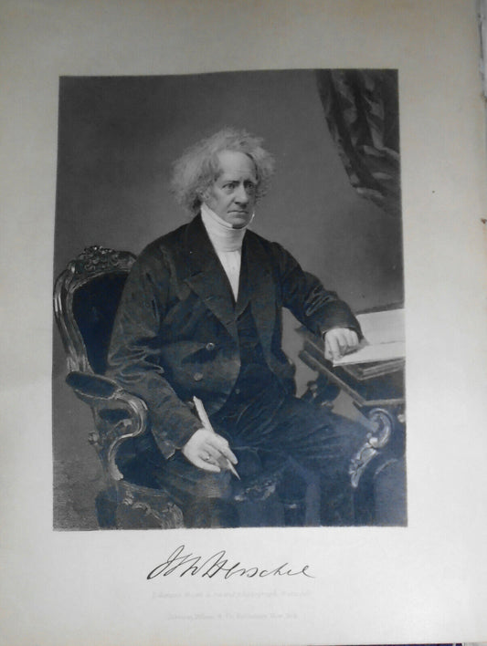 Sir John Frederick William Herschel engraving 1873 - Duyckinck Portrait Gallery