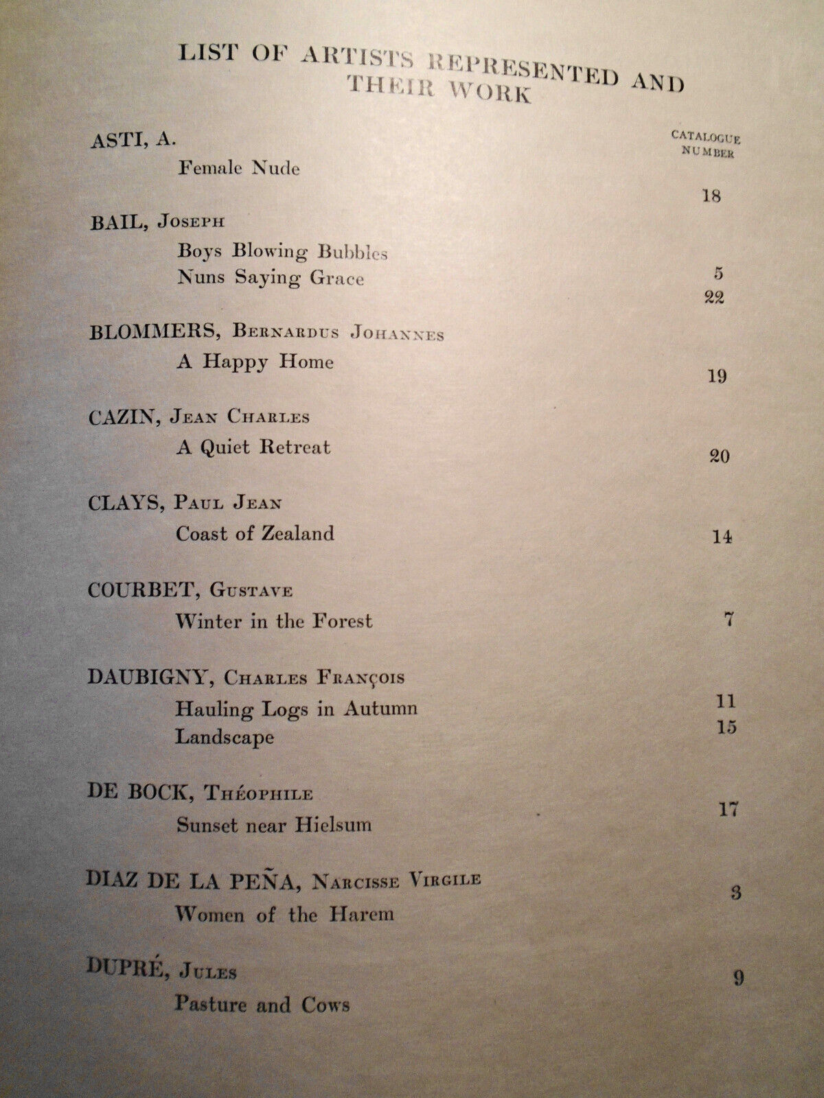 1911 Catalogue of important modern paintings Felix Isman -American Art Galleries