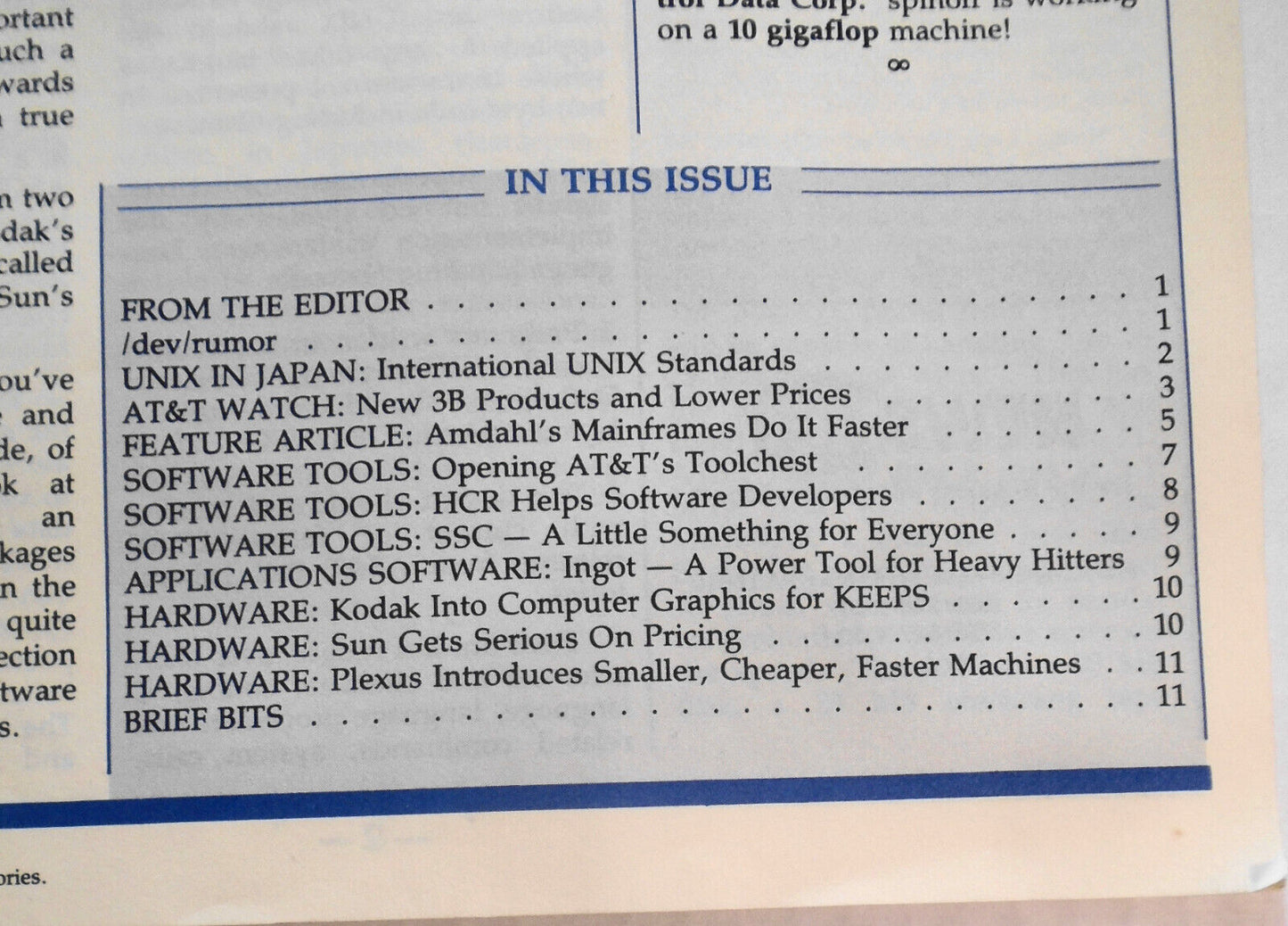 UNIQUE,  Vol. 4, No.  3, 1985 - The UNIX System Information Source