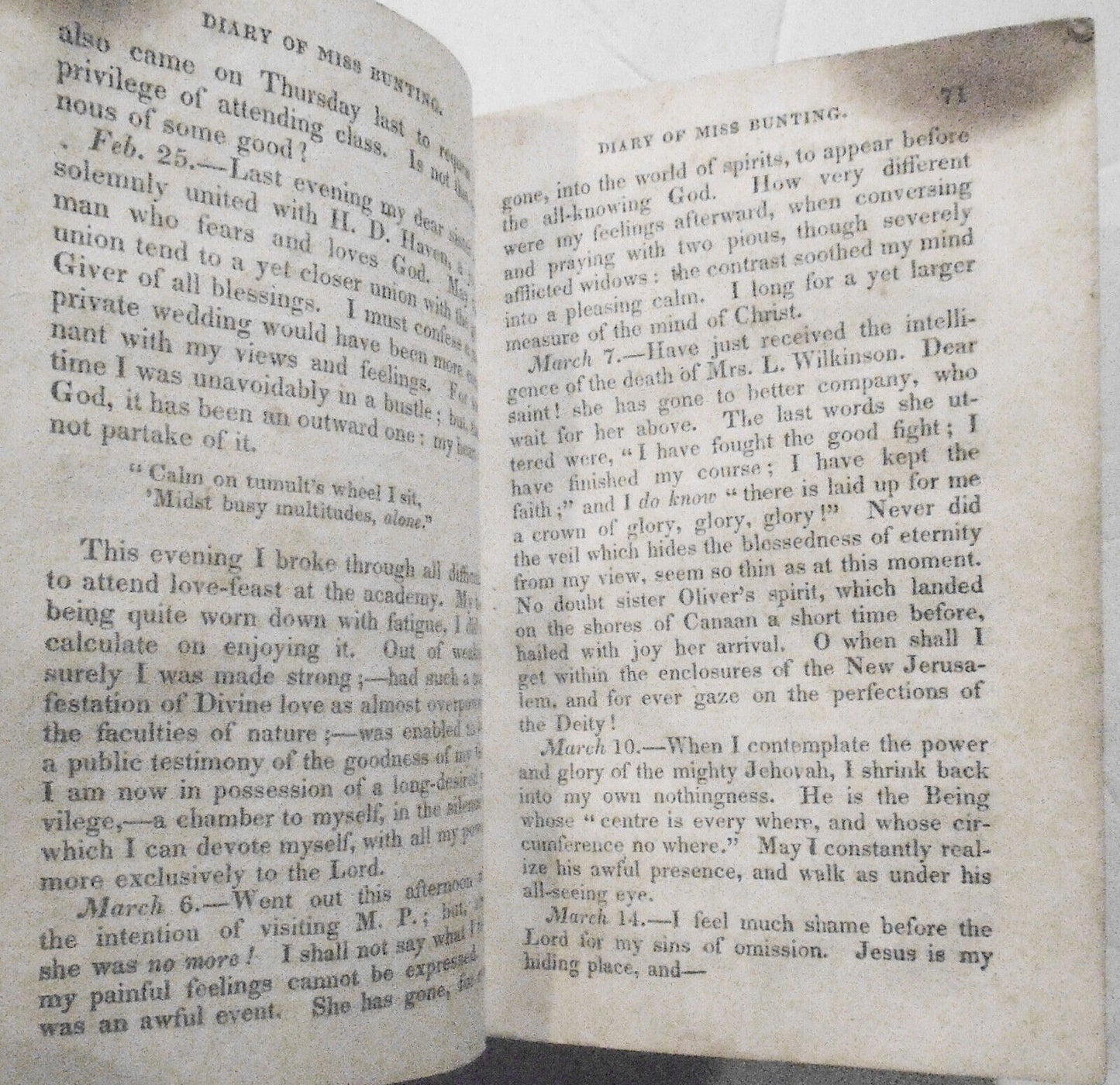 [Methodist women] 1833 Memoir, Diary & Letters of Hannah Syng Bunting by Merritt