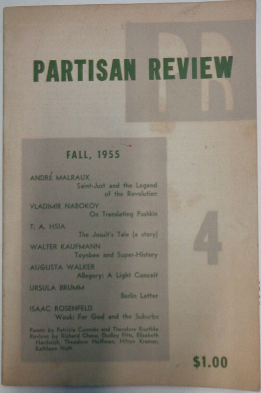 Partisan Review Vol. XXII No.4 - Fall 1955 - Vladimir Nabokov, Andre Malraux..