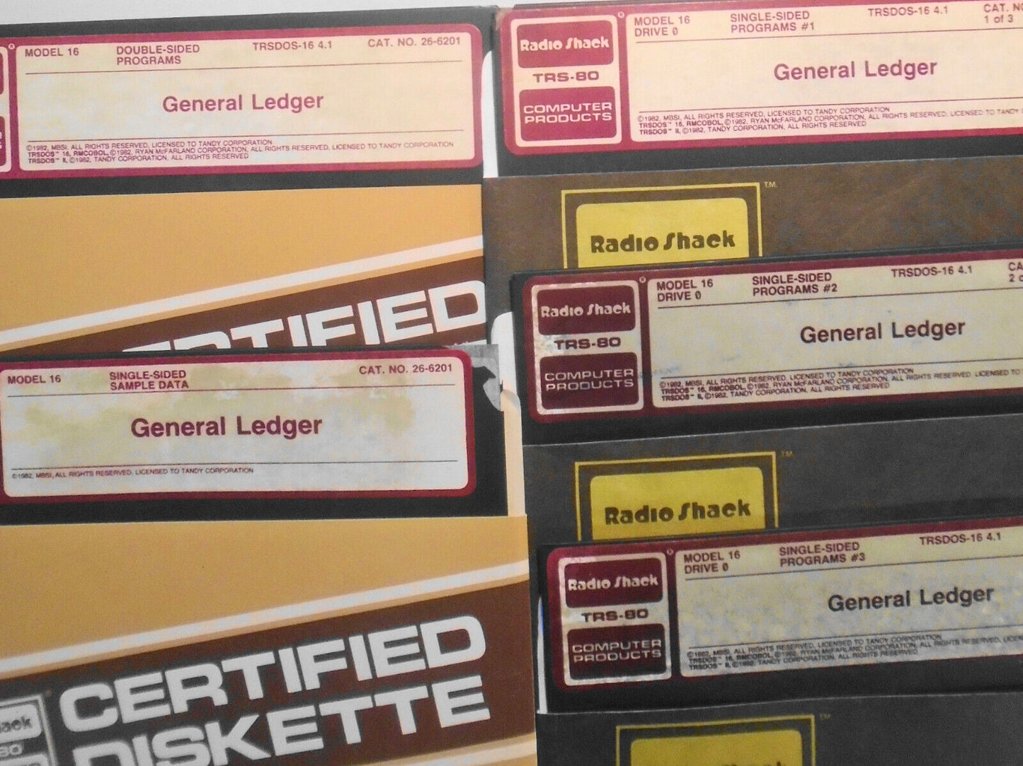 1982 TRS-80 Model 16 General Ledger programs - TRSDOS-16