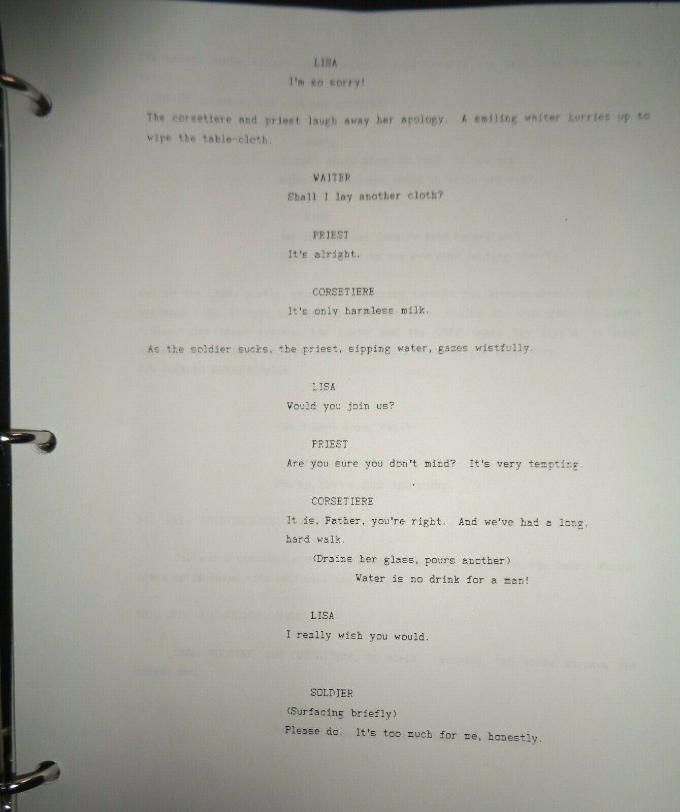 D. M. Thomas - THE WHITE HOTEL - second draft screenplay, unpublished