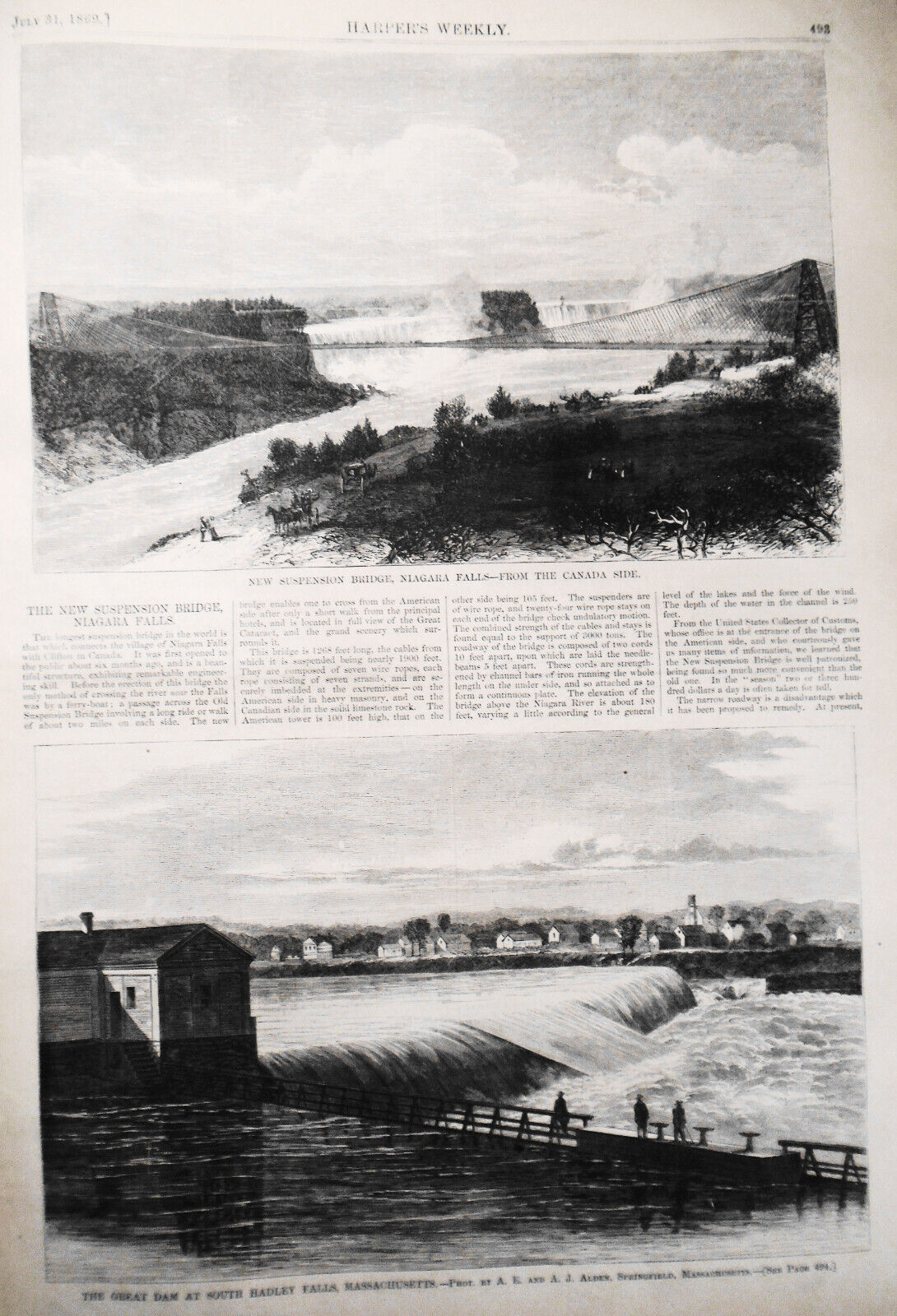Harper's Weekly July 31, 1869: Ida Lewis, Newport, RI heroine; Camp meeting etc