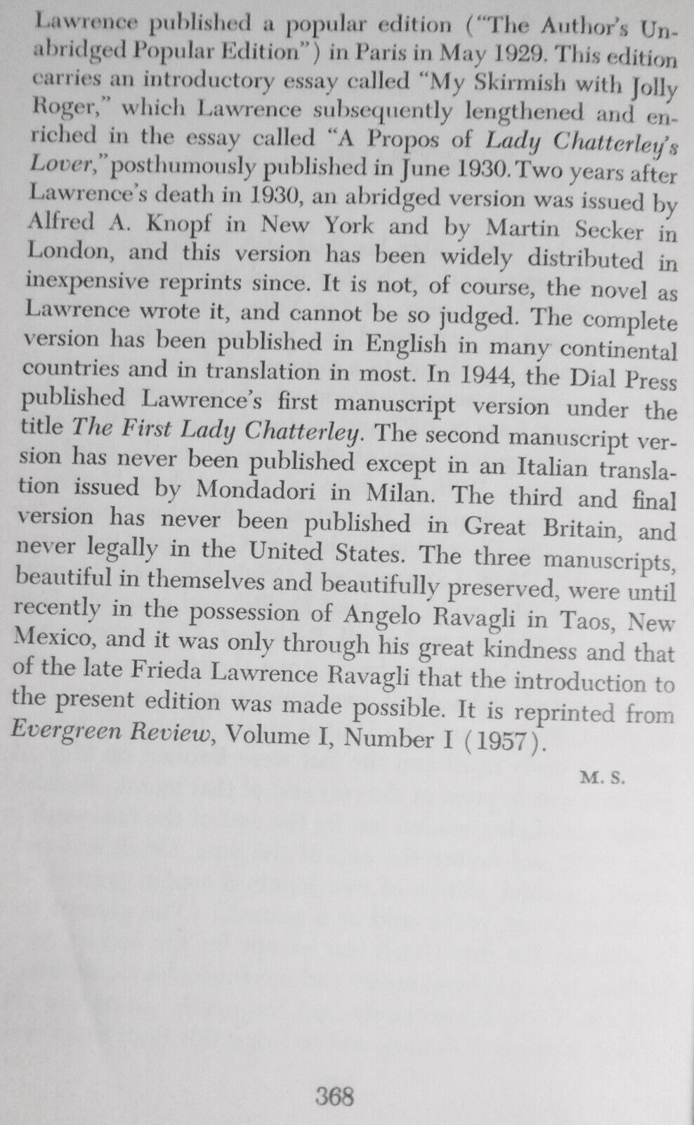 Lady Chatterley s Lover, by D. H. Lawrence. 1959. Hardcover; First Printing.