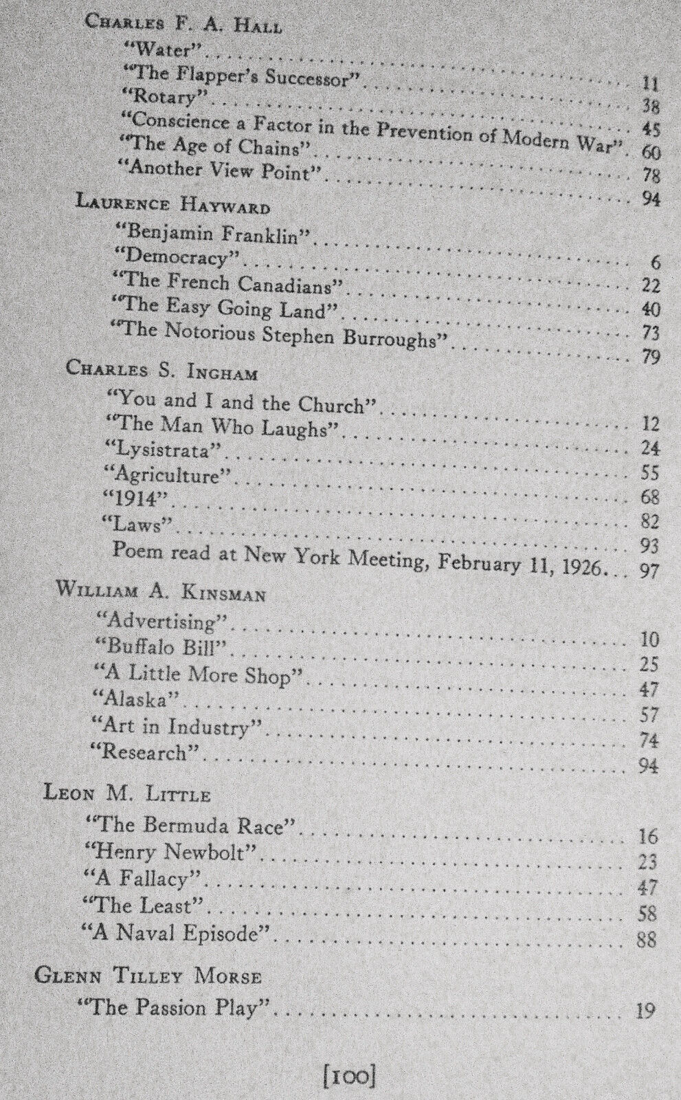 The Records of the Tuesday Night Club of Newburyport - 1911-1929 - in 3 Volumes.