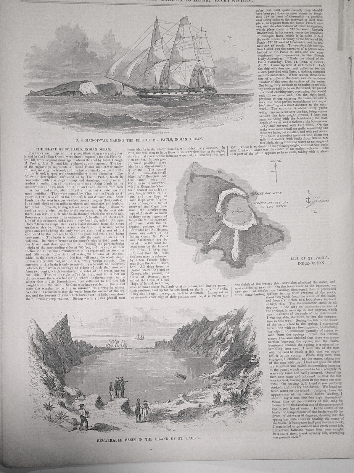 Ballou's Pictorial April 4, 1857 - Sargent's "Arctic Adventure"; Female College