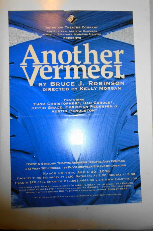 Another Vermeer - 2008 Poster, Dorothy Strelsin Theatre, New York City Abingdon