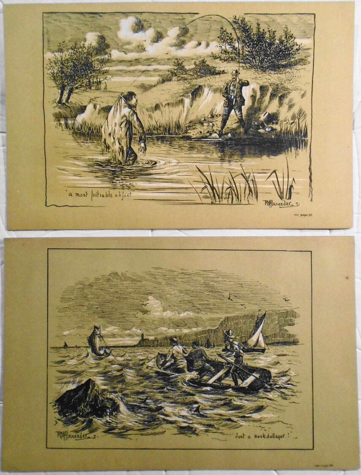 R. M. Alexander : "a most pitiable object" & "Just a Sockdollager!"  [1900]