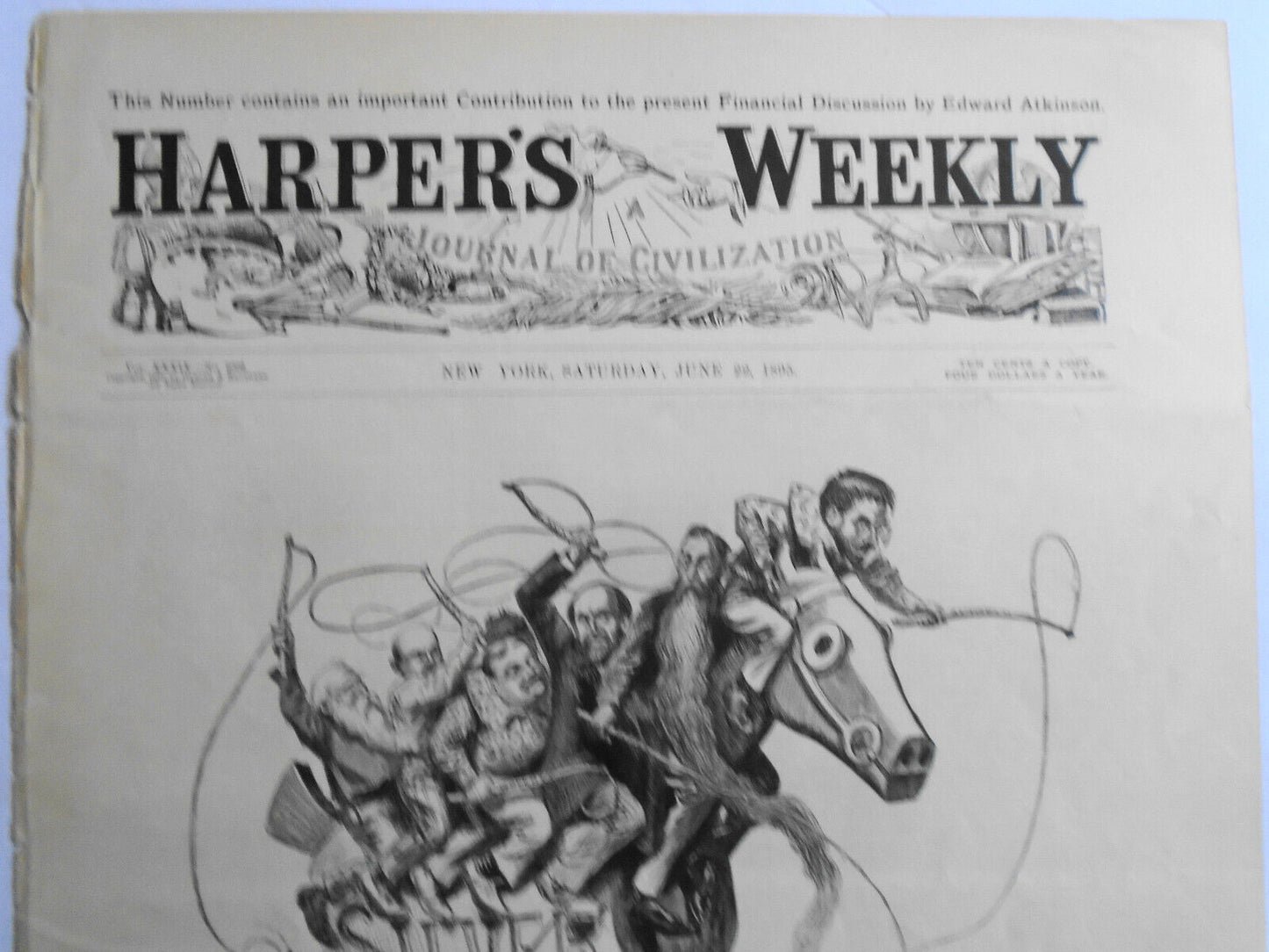 The dead-horse party, by W. A. Rogers - Harper's Weekly, June 22, 1895