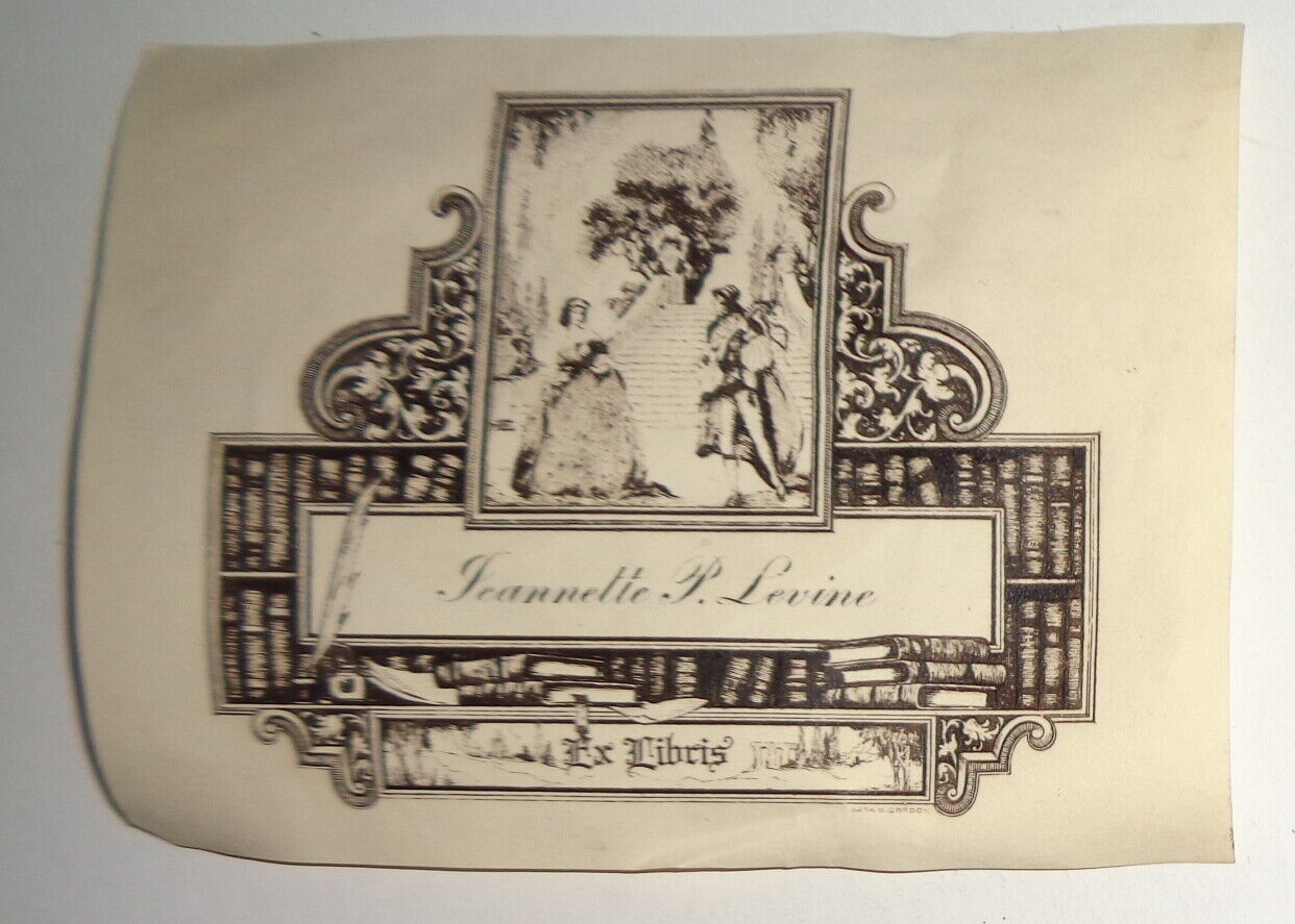 Jeannette P. Levine Ex Libris Bookplate