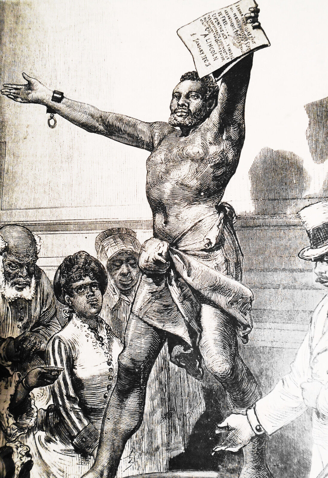 'The Freed Slave' statue at Centennial Exhibition Philadelphia Leslie's 8/5/1876