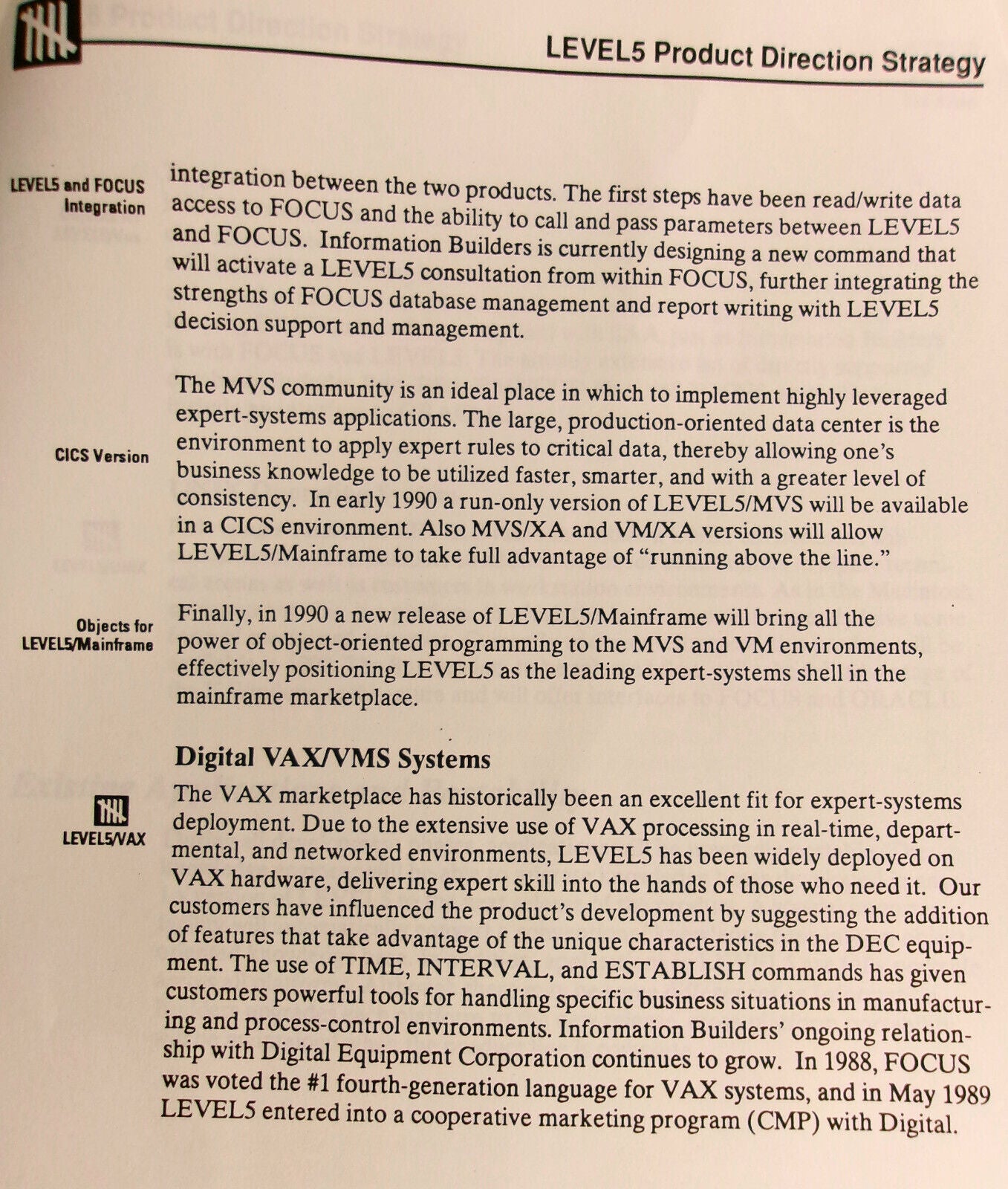 [Artificial Intelligence] Level5 Expert System Promo literature & Strategy, 1989