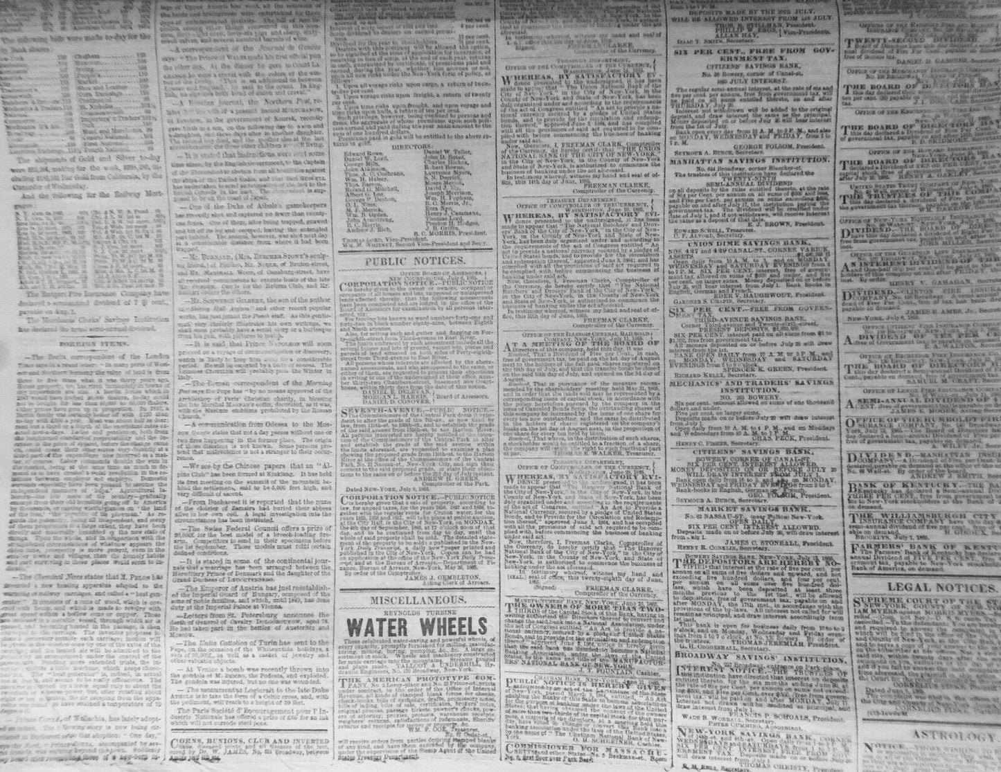 The New York Times, Sunday July 16, 1865. Civil War; Miss Harris Insanity Trial