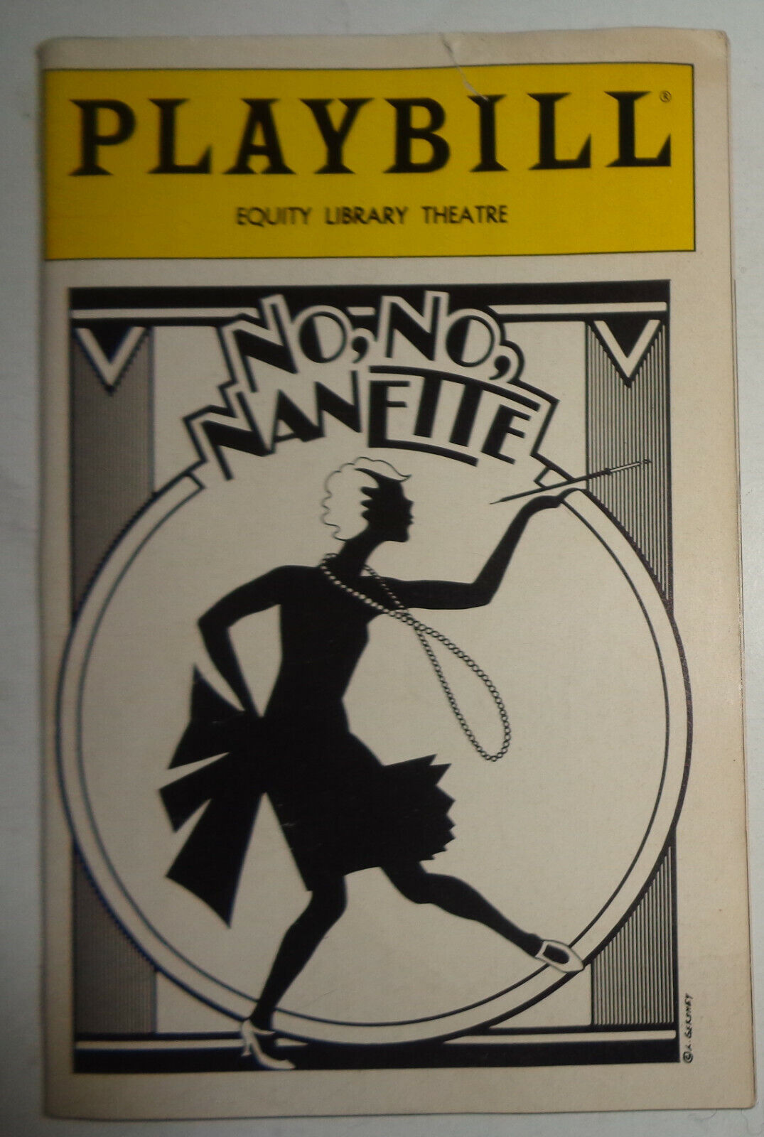 NO, NO, NANETTE - PLAYBILL - MAY 1988 EQUITY LIBRARY THEATRE, 1988.