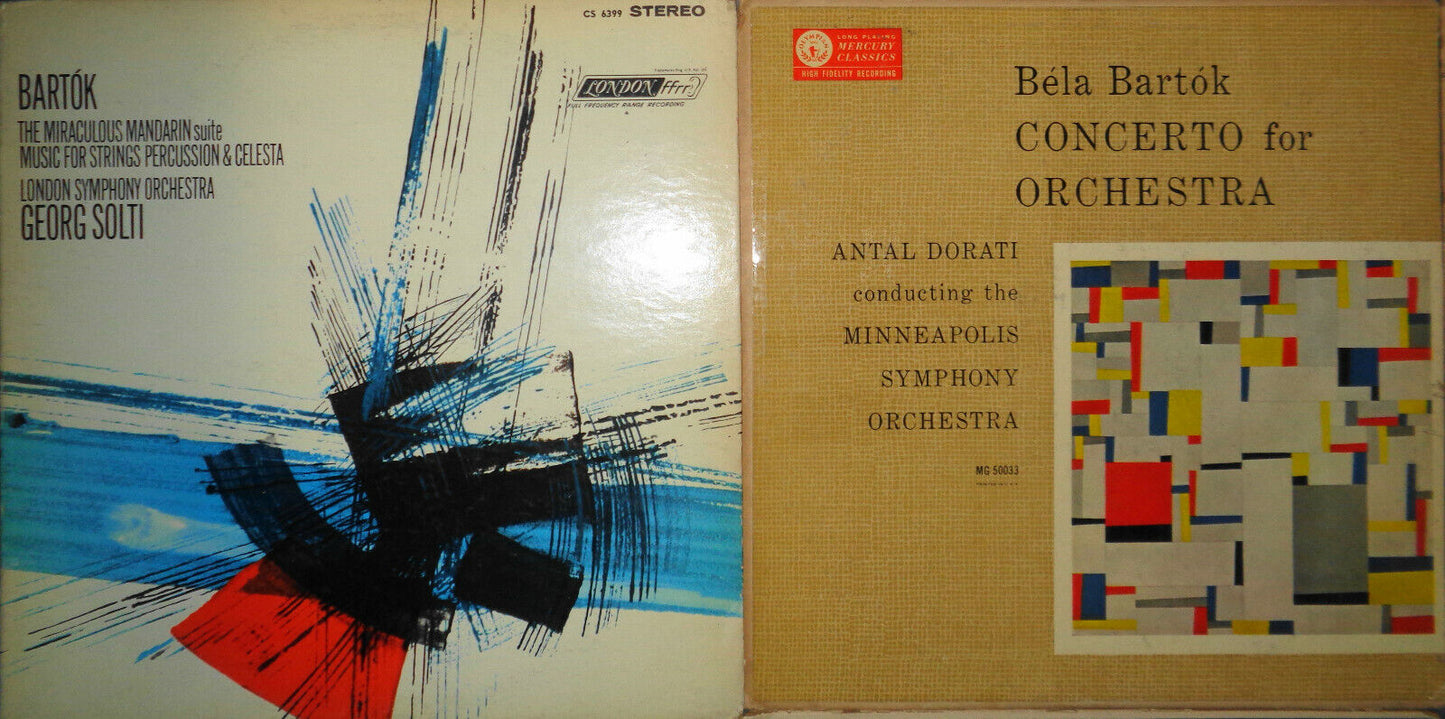 12 Bela Bartok LPs: Bernstein, Solti, Dorati, Serkin, Ozawa, Stern. Reinhardt...