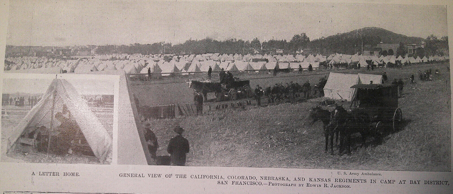 Off For Manila - Departure from San Francisco -  Harper's Weekly, June 11, 1898