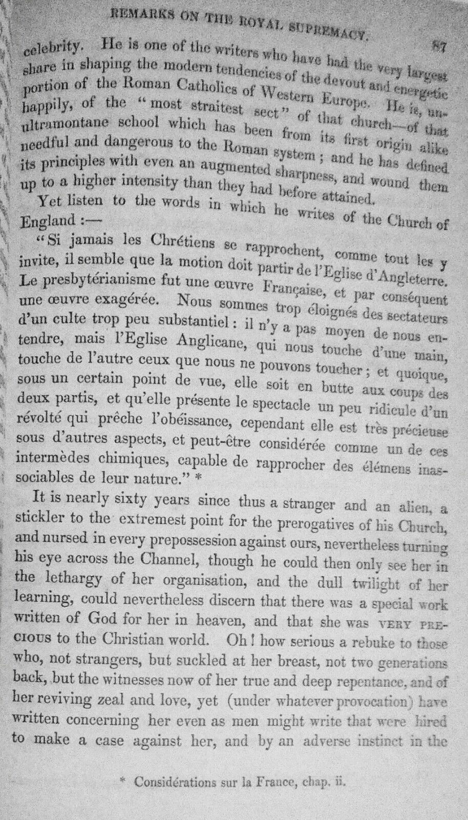 1850 Gladstone: Remarks on Royal Supremacy as It is Defined By Reason, History..