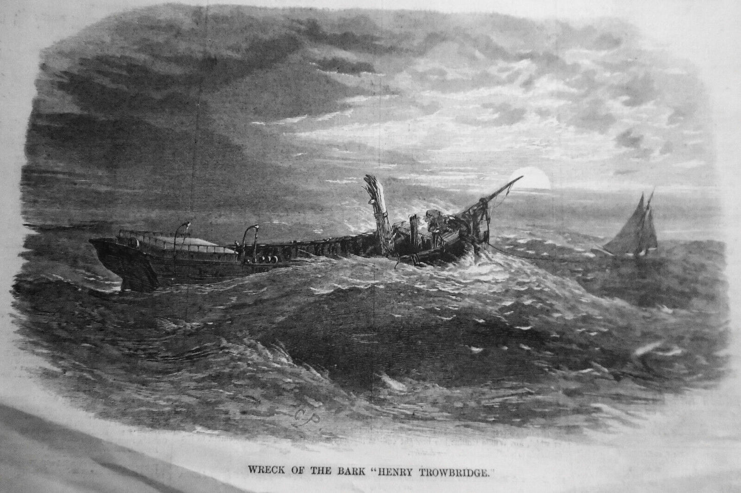 Wreck of the bark "Henry Trowbridge" - Harper's Weekly, August 29, 1868