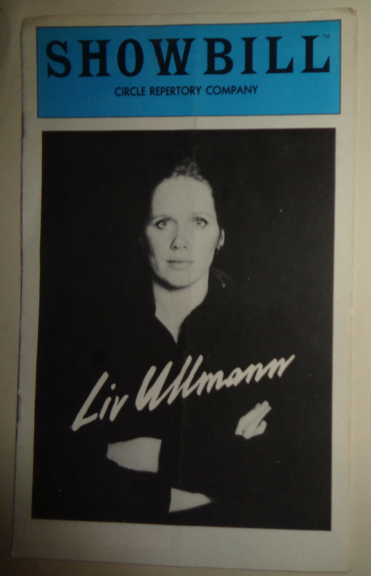 LIV ULLMANN IN "THE HUMAN VOICE" - - SHOWBILL - JAN 1979 CIRCLE REPERTORY, NYC