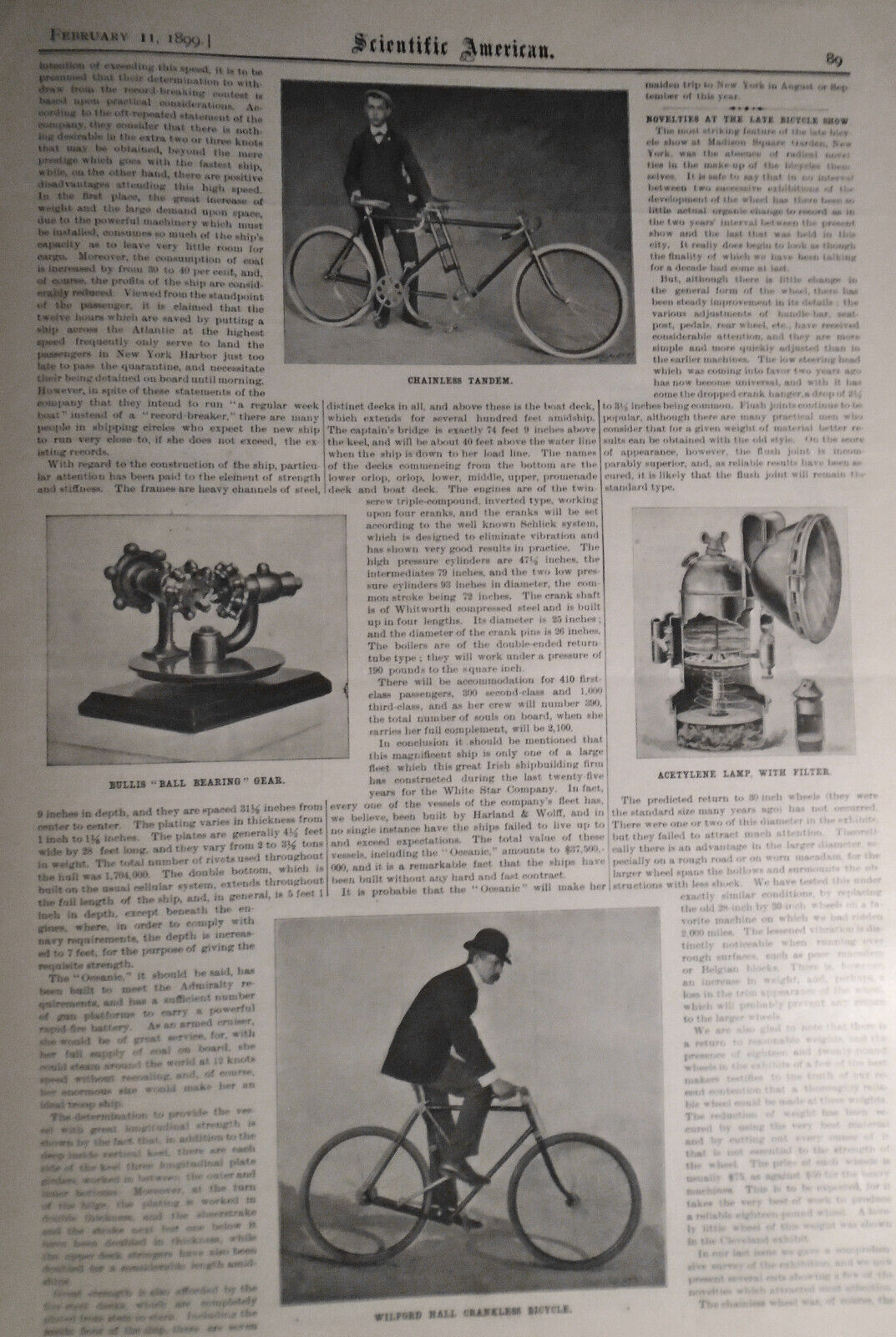 Scientific American - February 11, 1899 - Complete Original Issue.