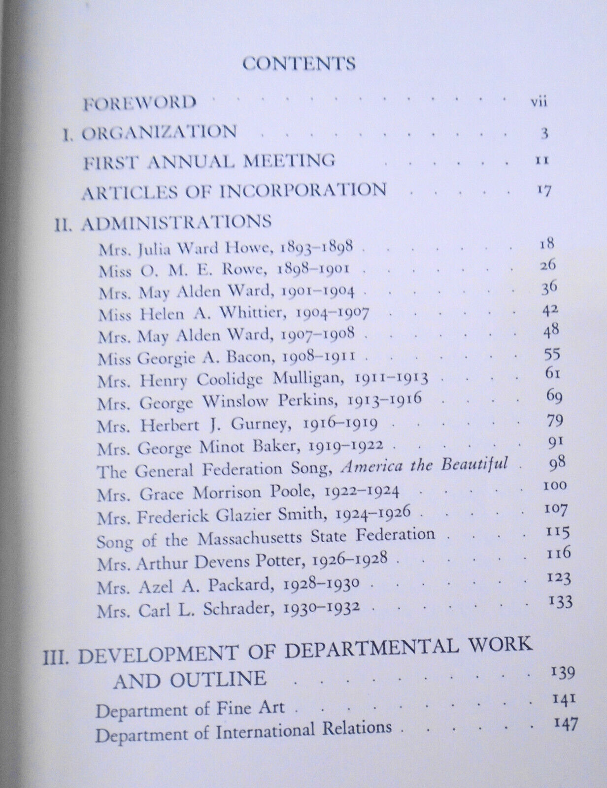 1932 Progress & Achievement - History of Mass. State Federation of Women's Clubs